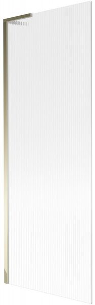 Mexen Next L, paravan de baie cu 1 aripă 70 x 150 cm, sticlă de 6 mm cu model nervuri, profil auriu lucios, 895-070-000-03-09-50