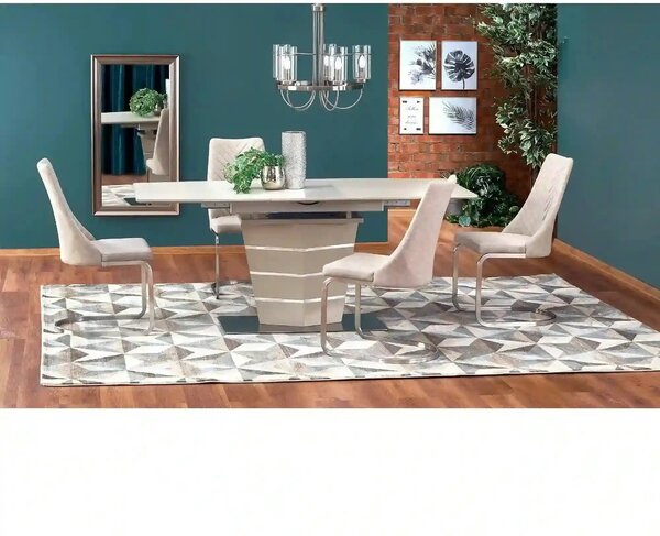 Masa extensibila SORENTO, bej, 140/180x80x76 cm