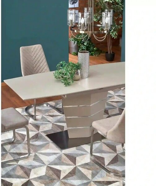 Masa extensibila SORENTO, bej, 140/180x80x76 cm