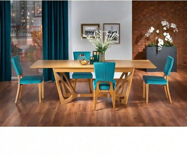 Masa extensibila WENANTY, stejar, 160/240x100x77 cm
