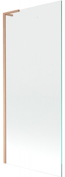 Mexen Next L, paravan de baie cu 1 aripă 80 x 150 cm, sticlă transparentă de 6 mm, profil de cupru, 895-080-000-03-00-65
