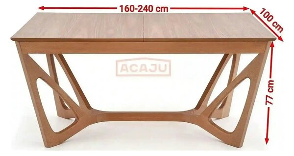 Masa extensibila WENANTY, stejar, 160/240x100x77 cm