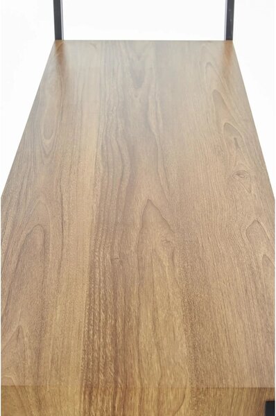 Etajera BOLIVAR, stejar auriu/negru, 100x30x120 cm
