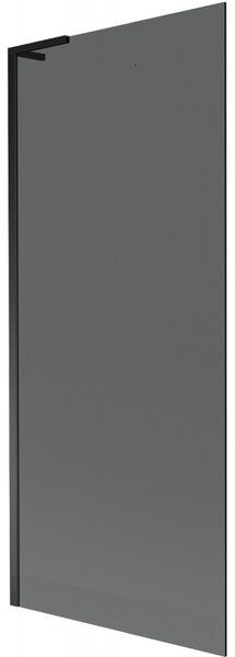Mexen Next L, paravan de baie cu 1 aripă 80 x 150 cm, sticlă gri 6 mm, profil negru, 895-080-000-03-40-70