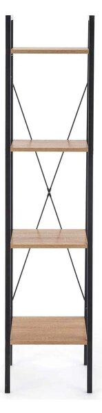 Etajera NARVIK, stejar sonoma/negru, 34x32x148 cm