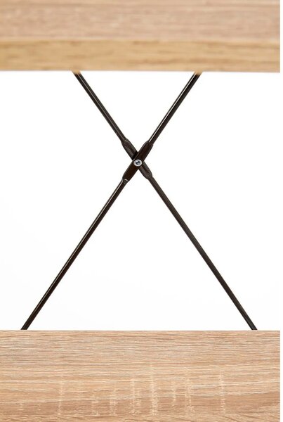 Etajera NARVIK, stejar sonoma/negru, 60x32x148 cm