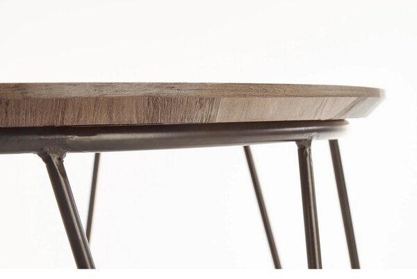 Masuta cafea NUBIRA, nuc/negru, 60x60x41 cm