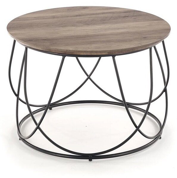 Masuta cafea NUBIRA, nuc/negru, 60x60x41 cm