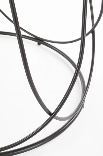 Masuta cafea NUBIRA, nuc/negru, 60x60x41 cm