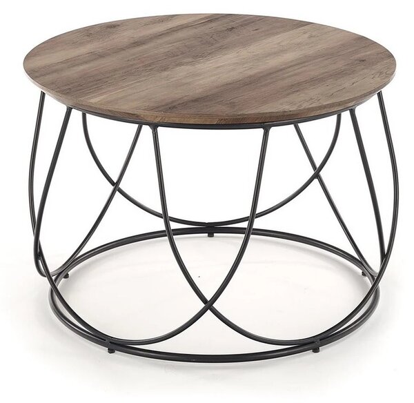 Masuta cafea NUBIRA, nuc/negru, 60x60x41 cm