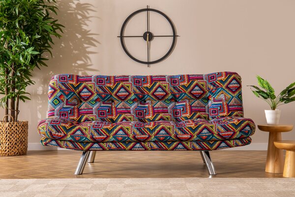 Canapea trei locuri Mishike 1 (multicolor). 1072886