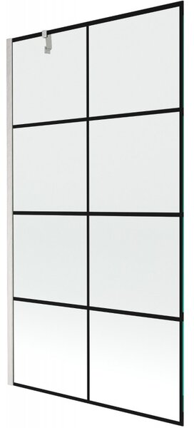 Mexen Next, paravan de baie cu 1 aripă 100 x 150 cm, sticlă transparentă de 6 mm - model negru, oțel, 895-100-000-00-77-97