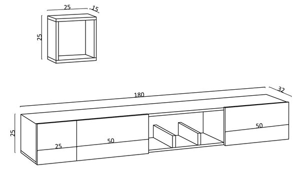 Mobilier living Aliex 15 (stejar safir). 1072895