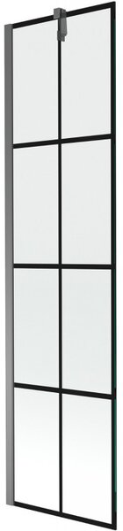 Mexen Next, paravan de baie cu 1 aripă 50 x 150 cm, sticlă transparentă de 6 mm - model negru, grafit, 895-050-000-00-77-95