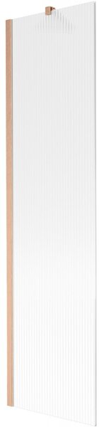 Mexen Next, paravan de baie cu 1 aripă 50 x 150 cm, nervuri de sticlă de 6 mm, cupru mat, 895-050-000-00-09-65