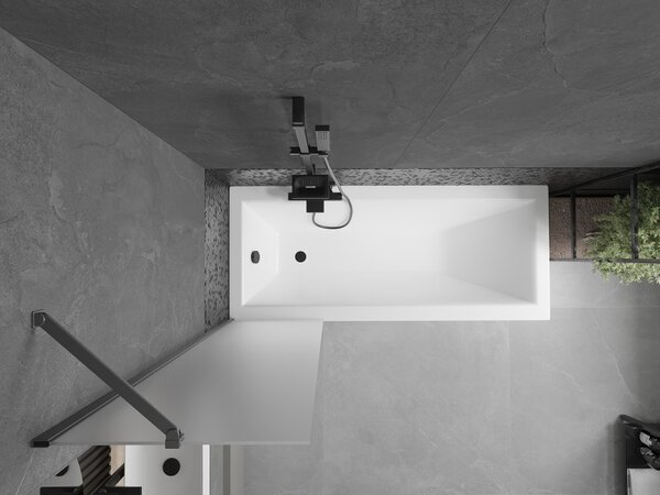 Mexen Next, paravan de baie cu 1 aripă 50 x 150 cm, sticlă mată de 6 mm, grafit, 895-050-000-00-30-95