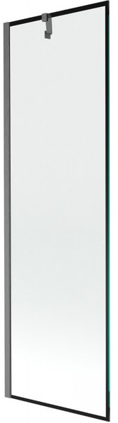 Mexen Next, paravan de baie cu 1 aripă 60 x 150 cm, sticlă transparentă de 6 mm - model negru, grafit periat, 895-060-000-00-70-66