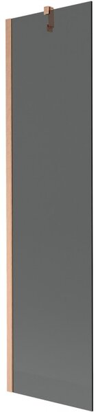 Mexen Next, paravan de baie cu 1 aripă 50 x 150 cm, sticlă gri 6 mm, cupru mat, 895-050-000-00-40-65