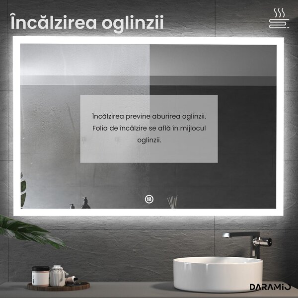 Daramio Oglindă de baie cu iluminare LED F5