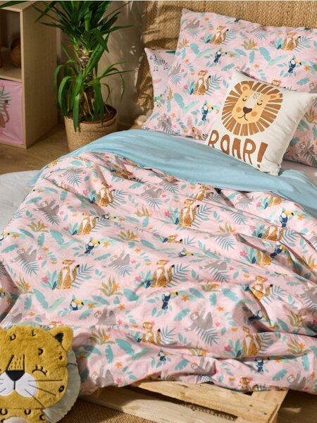 Sinsay - Set cu lenjerie de pat - roz-pastel