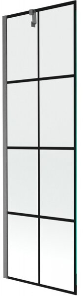 Mexen Next, paravan de baie cu 1 aripă 60 x 150 cm, sticlă transparentă de 6 mm - model negru, grafit periat, 895-060-000-00-77-66