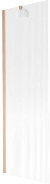 Mexen Next, paravan de baie cu 1 aripă 60 x 150 cm, nervuri de sticlă de 6 mm, cupru mat, 895-060-000-00-09-65