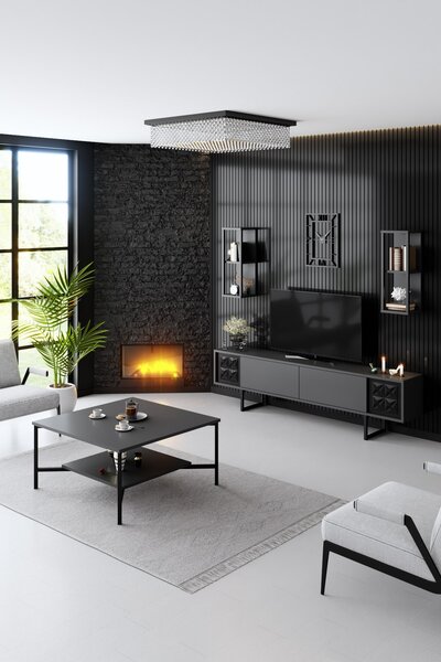 Mobilier living Buon 1 (Antracit + negru). Promo -20%. 1072936