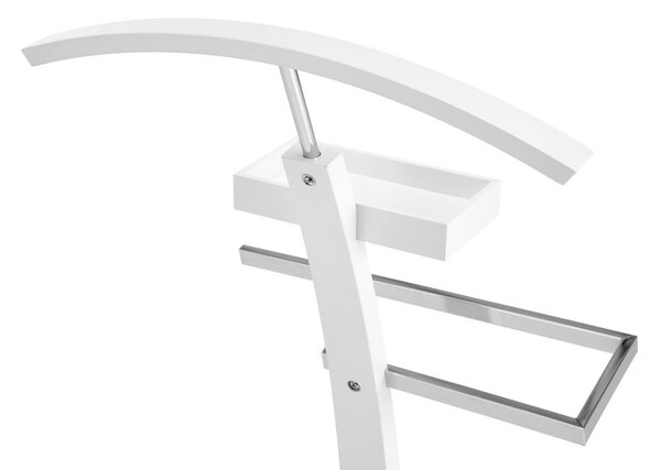 Stander haine WU13, alb, otel/lemn, 32x20x117 cm