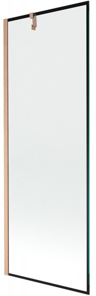 Mexen Next, paravan de baie cu 1 aripă 70 x 150 cm, sticlă transparentă de 6 mm - model negru, cupru mat, 895-070-000-00-70-65