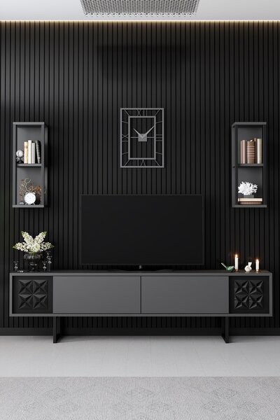 Mobilier living Buon 1 (Antracit + negru). Promo -20%. 1072936