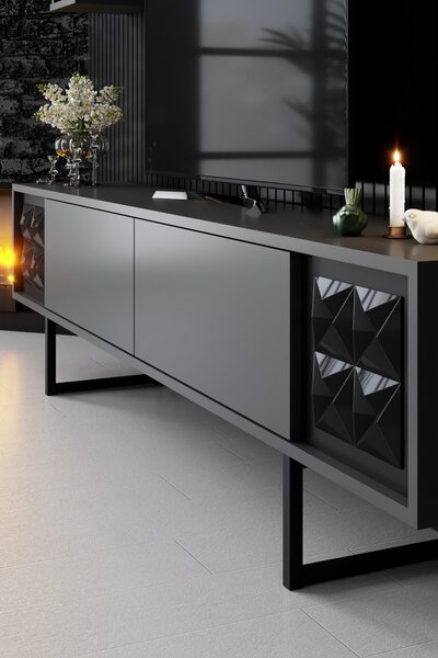 Mobilier living Buon 1 (Antracit + negru). Promo -20%. 1072936