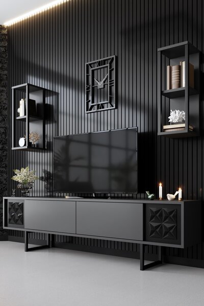 Mobilier living Buon 1 (Antracit + negru). Promo -20%. 1072936