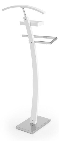 Stander haine WU13, alb, otel/lemn, 32x20x117 cm
