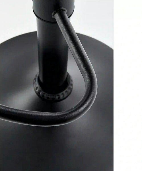 Scaun bar H88, maro/negru, piele ecologica/otel, 39x46x89/109 cm