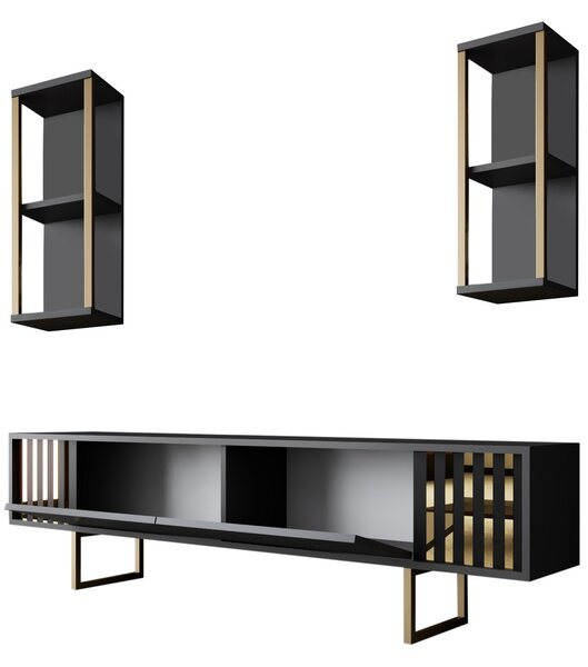 Mobilier living Golden (Antracit + Negru). 1072942