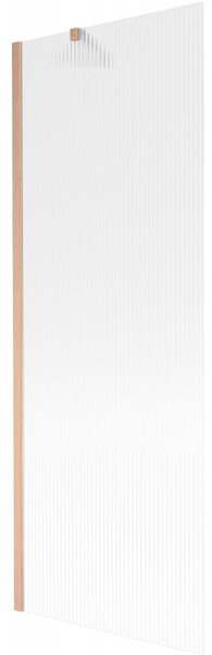 Mexen Next, paravan de baie cu 1 aripă 70 x 150 cm, nervuri de sticlă de 6 mm, cupru mat, 895-070-000-00-09-65