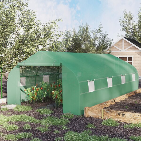 Outsunny Sera Gradina Verde Pentru Legume 6x3x2 | Aosom Romania