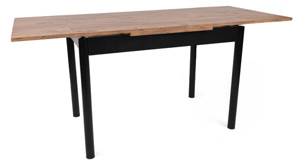 Masă sufragerie extensibilă (pentru 4-6 persoane) Pollo (Nuc + Negru). 1072958