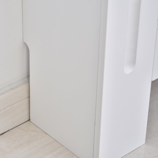 HOMCOM masca de calorifer, din lemn MDF, 112x19x81cm, alb | AOSOM RO