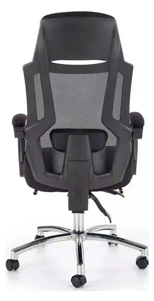 Scaun de birou FREEMAN, negru/crom, stofa/plasa/metal, 61x60x116/123 c