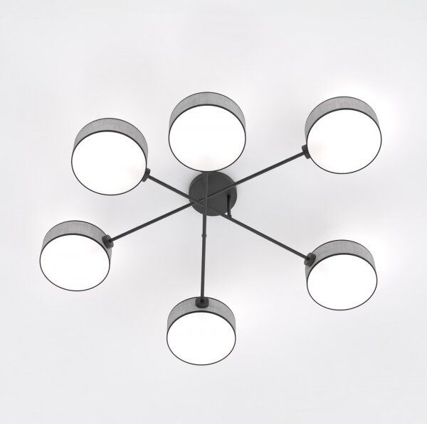 Lustră aplicată MAGA 6xE14/10W/230V gri