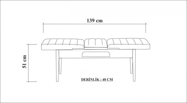 Set Masa si Scaune 4 Piese Vina - Atlantic Pine