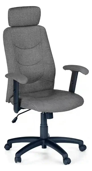 Scaun de birou STILO 2, gri inchis/negru, stofa, 66x49x116/125 cm