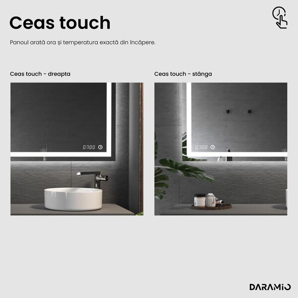 Daramio Oglindă de baie cu iluminare LED F2