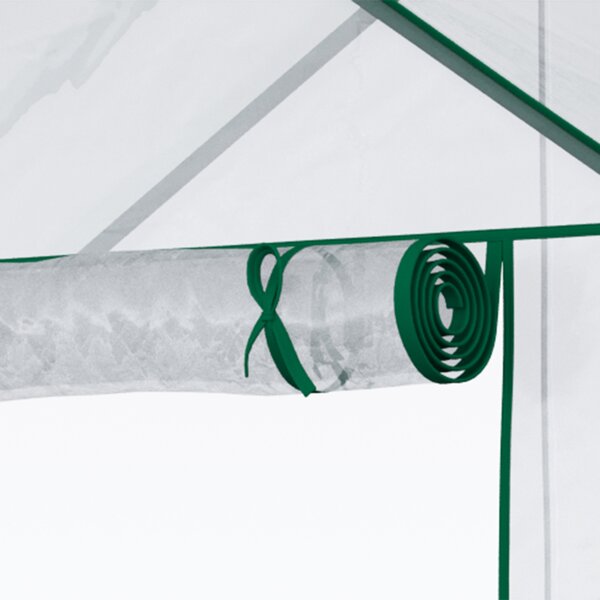 Outsunny Sera de Gradina sera pentru plante, legume, fructe din PE Impermeabila si Anti UV, 142x73x195cm, Verde | Aosom Romania