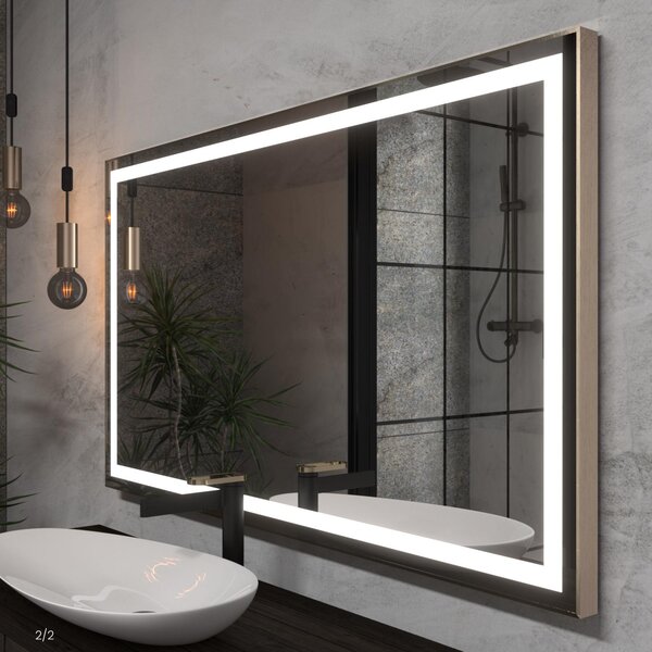 Daramio Oglindă de baie cu iluminare LED F2