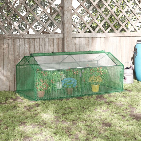 Outsunny Mini sera gradina pentru plante, sera Mica pentru Gradina pe 2 Nivele, pentru legume, fructe din PE, Verde | Aosom Romania