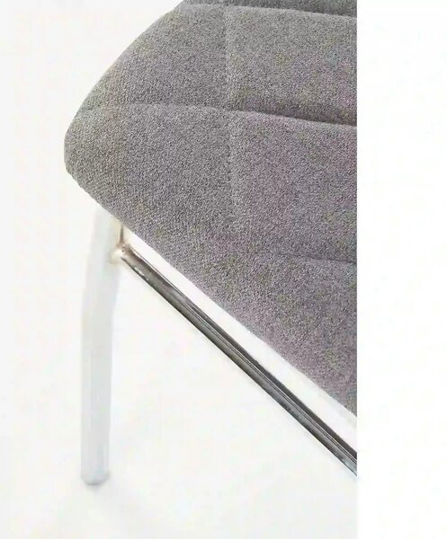 Scaun bucatarie K309, gri deschis/crom, stofa clasica/metal, 43X57X97