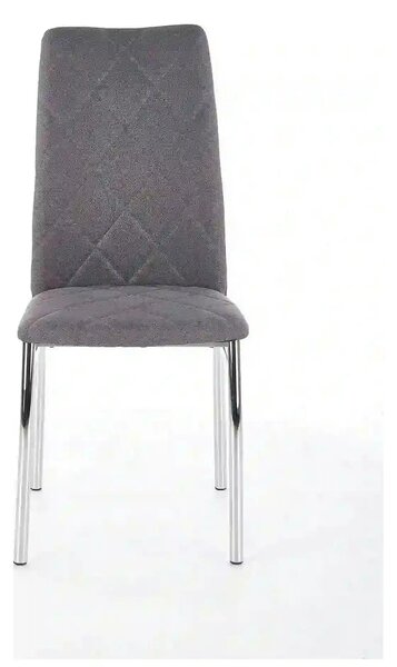 Scaun bucatarie K309, gri deschis/crom, stofa clasica/metal, 43X57X97