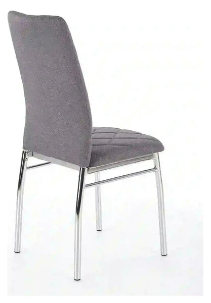 Scaun bucatarie K309, gri deschis/crom, stofa clasica/metal, 43X57X97